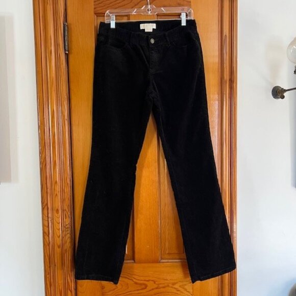 MICHAEL Michael Kors Black Boot Cut Corduroy Pants Woman's Size 8 - Picture 1 of 11